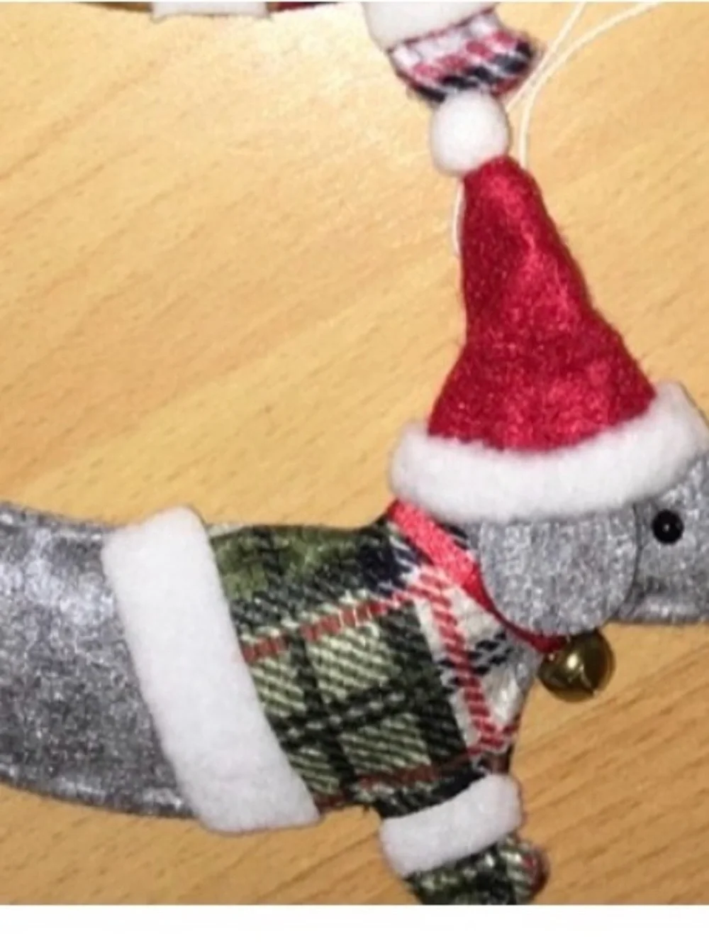 Gray Dachshund Christmas Tree Ornament
